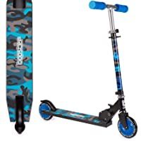 Bopster Patinete Plegable para niños - Azul Camuflaje